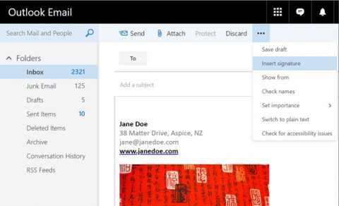 add email signature outlook web app
